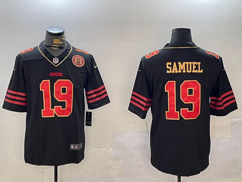 Men San Francisco 49ers #19 Samuel Black Gold 2024 Nike Limited NFL Jersey style 12304->san francisco 49ers->NFL Jersey